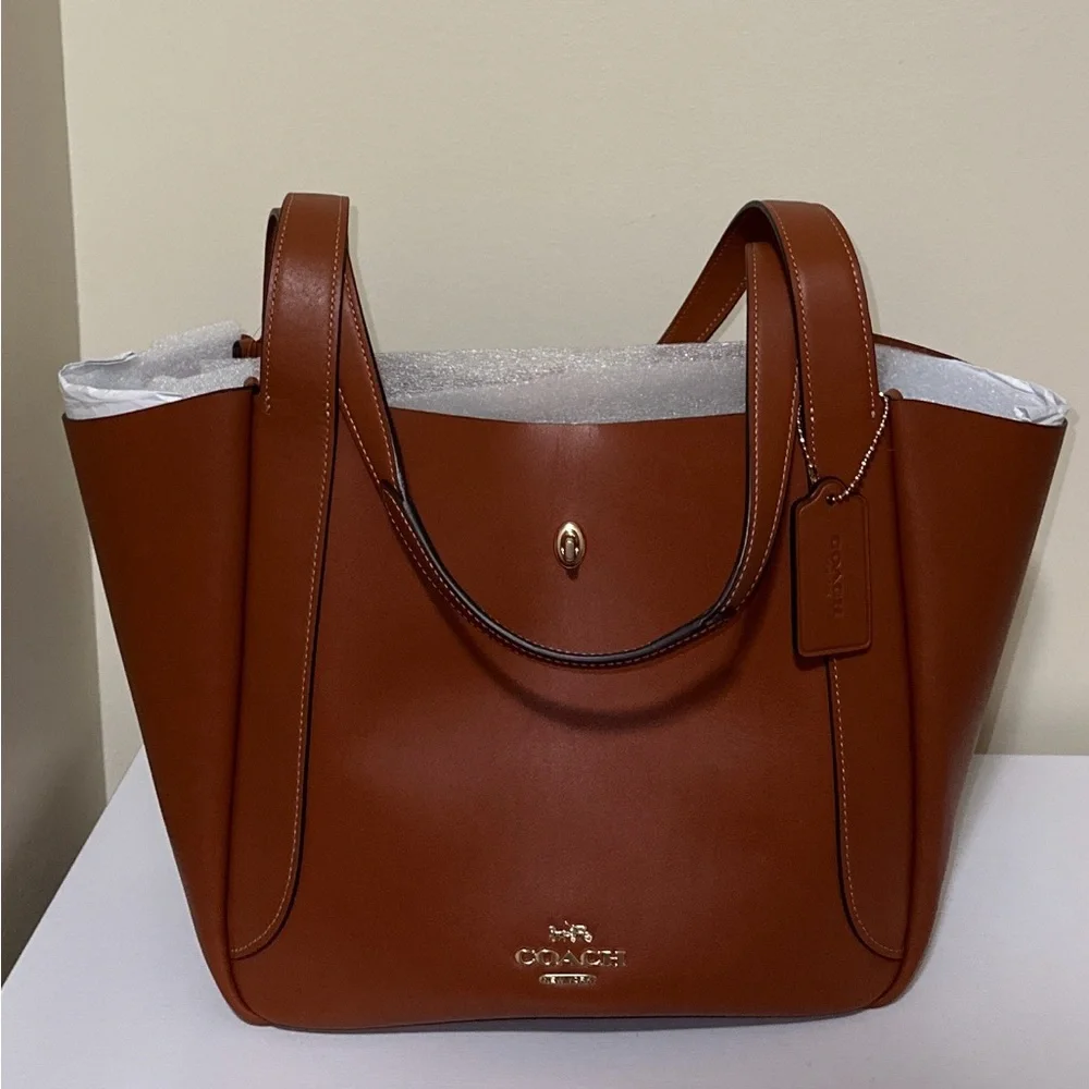 Coach Tan Leather Tote Bag - shhhhh - Picture 5 of 7